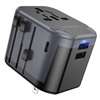 Borofone Reiseadapter BAC12 - 2×USB + Typ C - USA, UK, EU, AU schwarz