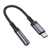 Borofone Adapter BV24 Graceful - Typ C auf Klinke 3,5mm (DAC) - grau