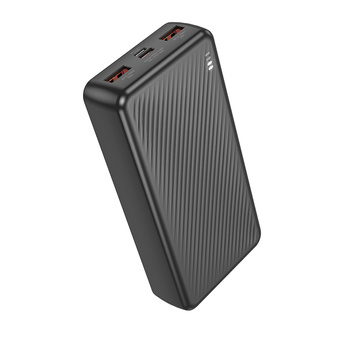 Borofone Power Bank 20000mAh BJ56A Graceful - 2xUSB + Typ C - QC 3.0 22,5W + PD 20W czarny