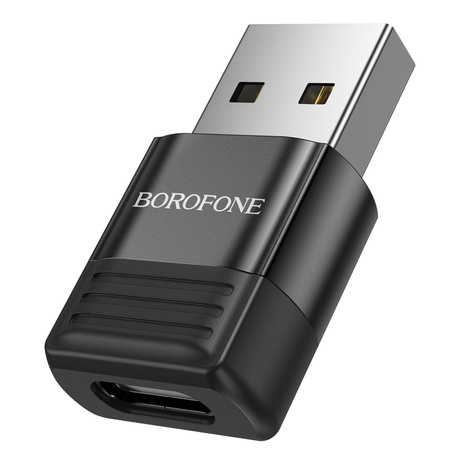 Borofone Adapter BV18 - USB auf Typ C - schwarz