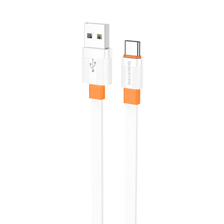 Borofone Kabel BX89 Union - USB na Typ C - 3A 1 metr biało-pomarańczowy