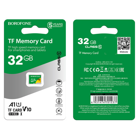 Borofone MicroSD-Speicherkarte  32GB SDHC Class10 90MB/s