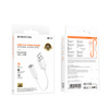 Borofone Adapter BV22 Lemon - USB auf Klinke 3,5mm - weiß