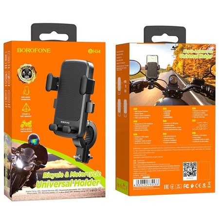UCHWYT ROWEROWY MOTOCYKLOWY BOROFONE NA TELEFON STABILNY FUNKCJONALNY