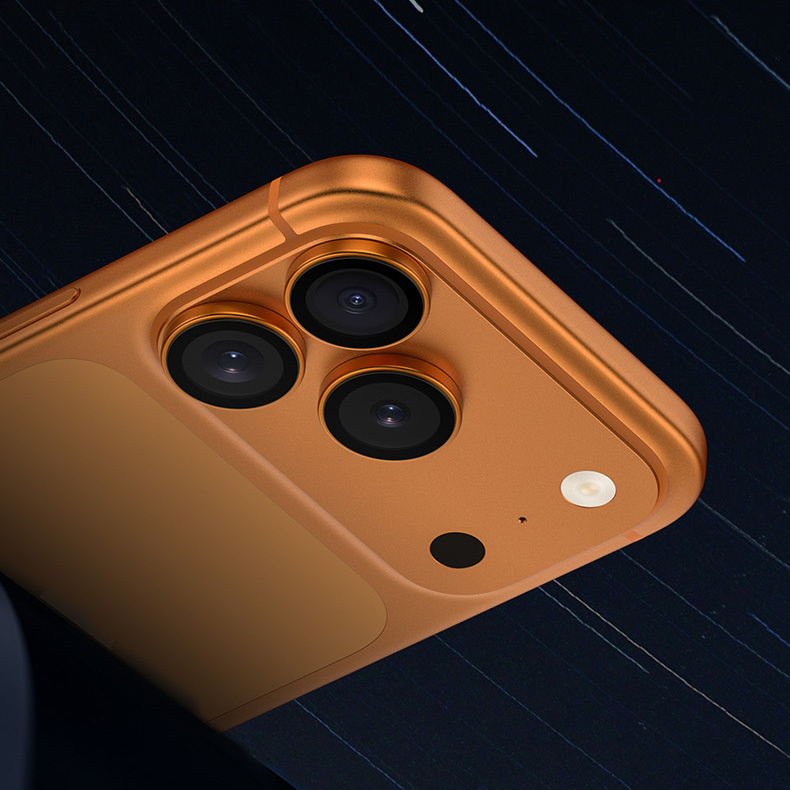 Kameraglas aufgesetzt am iPhone 17 Pro/17 Pro Max Srebrne