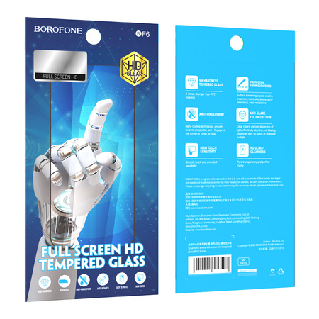 Borofone Hartowane szkło BF6 Diamond Armor Full Screen HD do Iphone XR/11 - 10 sztuk