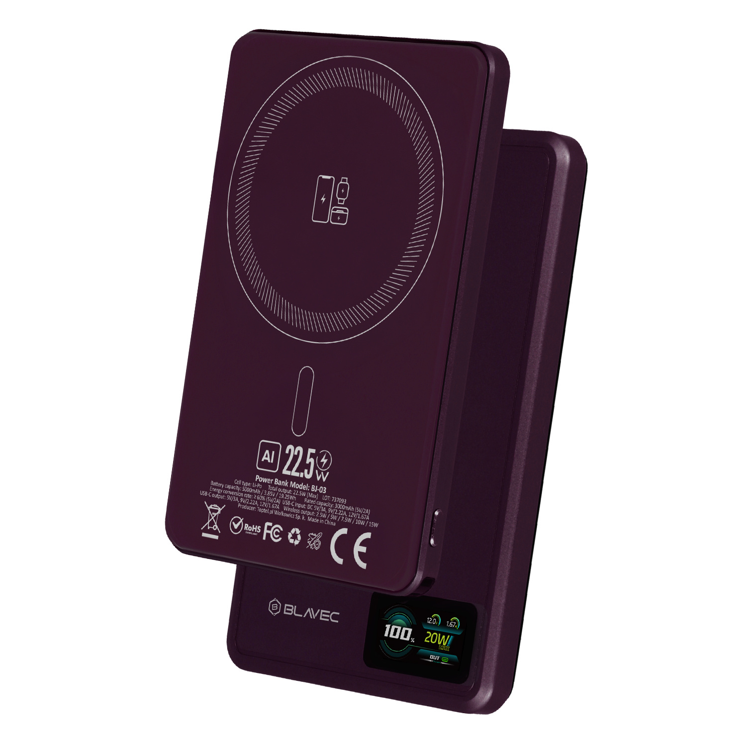 Blavec BJ-03 5000 mAh – fioletowy