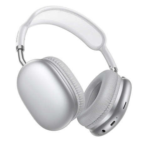 Borofone Słuchawki nauszne BO36 Tone bluetooth srebrne