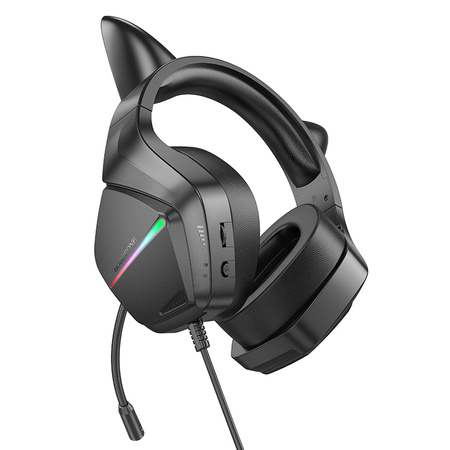 Borofone Słuchawki nauszne BO106 Cute Cat Ear gamingowe phantom cat