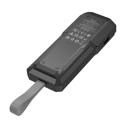 Borofone Power Bank 10000mAh BJ54 Graceful - USB + Typ C - QC 3.0 PD 20W czarny