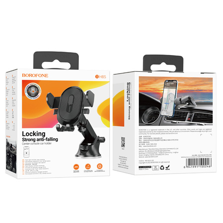 Borofone Uchwyt Samochodowy BH85 Experience z przyssawką czarny